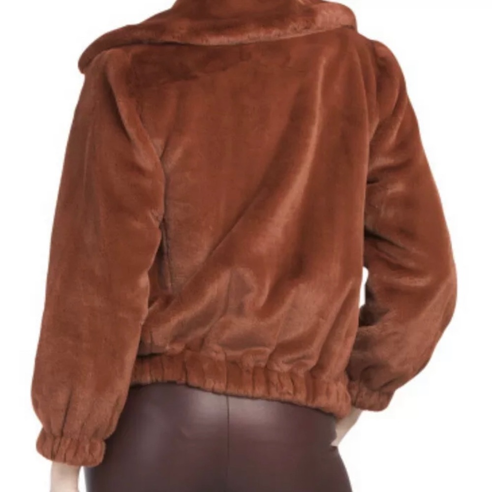 Rebecca Taylor Soft Spice Faux Fur Bomber Jacket - Medium - Picture 3 of 8